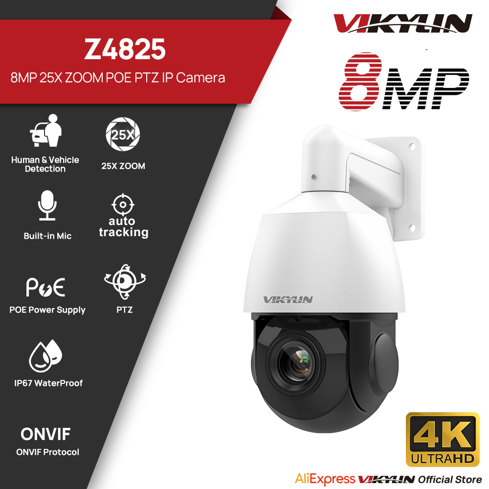 Vikylin 4K 8MP PTZ 25X Zoom 10 - Home Security Service recension och pris