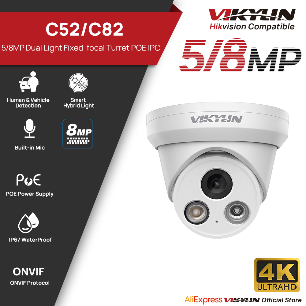 VIKYLIN 5/8MP 4K IP Camera Dua - Home Security Service recension och pris