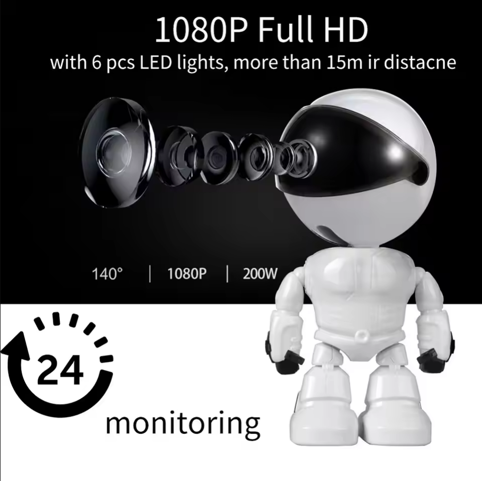 Smart Robot WiFi IP Camera 108 - Home Security Robots recension och pris