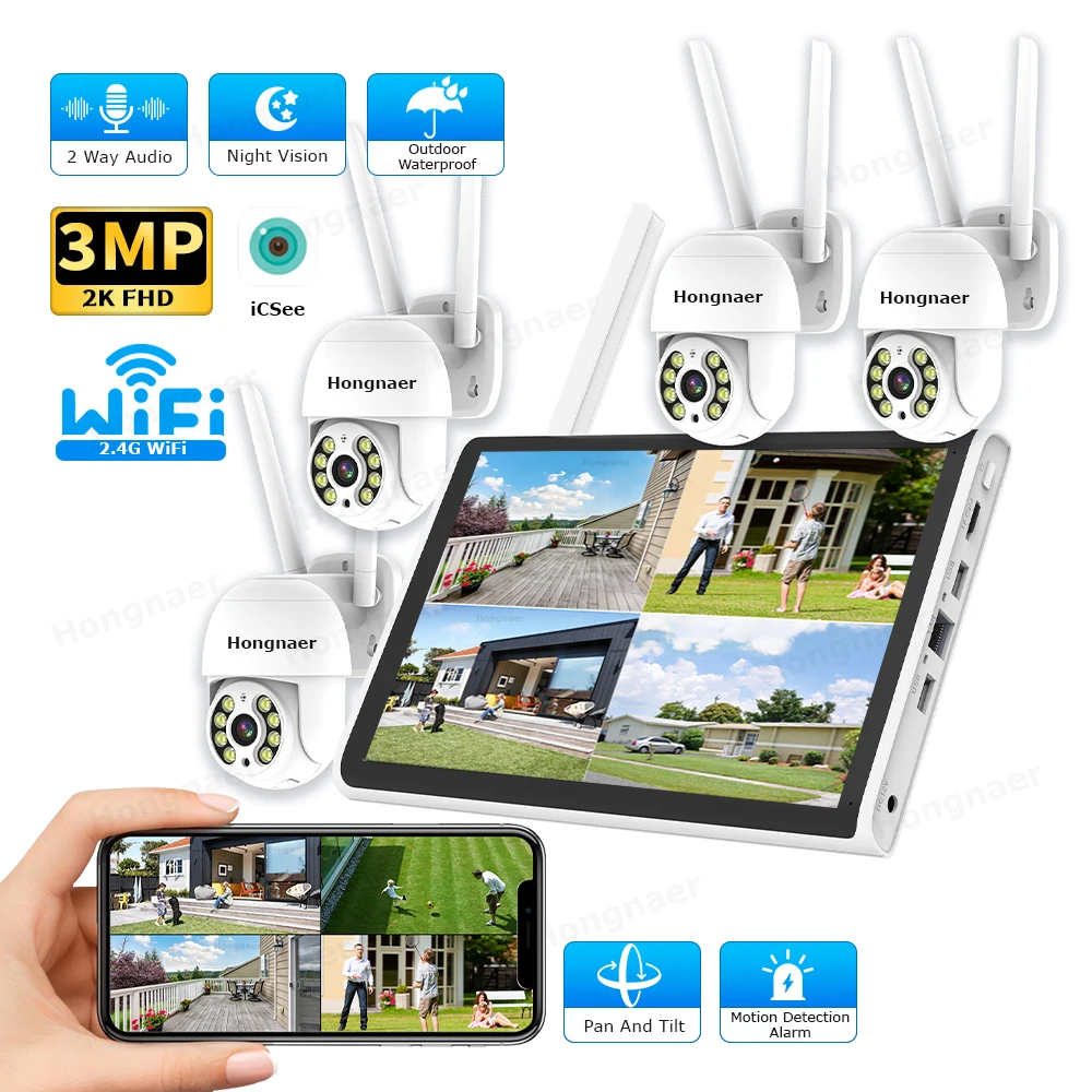 2026 Hongnaer 3MP 4 Channel Wi - Home Security Video Cameras recension och pris