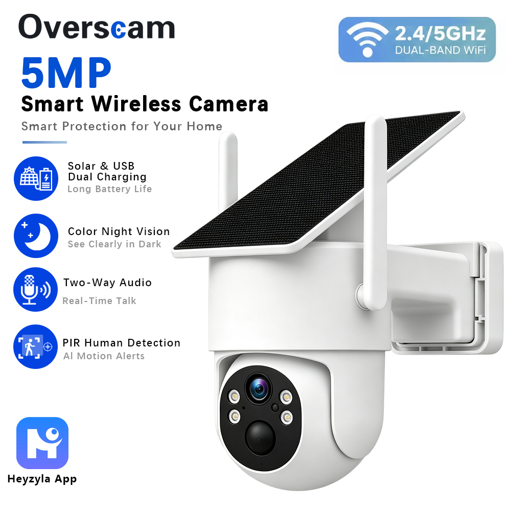5MP Solar Powered PTZ Camera F - Home Security Product recension och pris