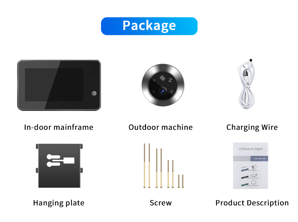 4.3inch Tuya Smartlife WiFi Do - Home Security Video Cameras recension och pris