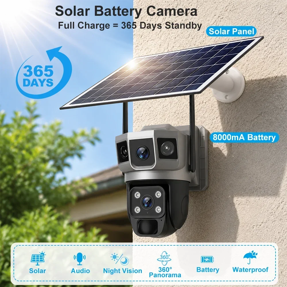 V380 4K 3 Screens 4G Camera So - Home Security Video Cameras recension och pris