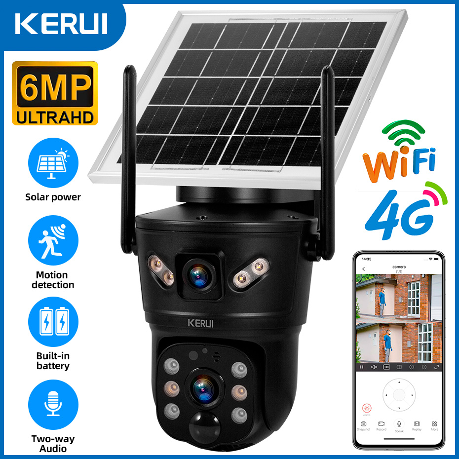 KERUI Outdoor 6MP Solar Camera - Home Security Video Cameras recension och pris