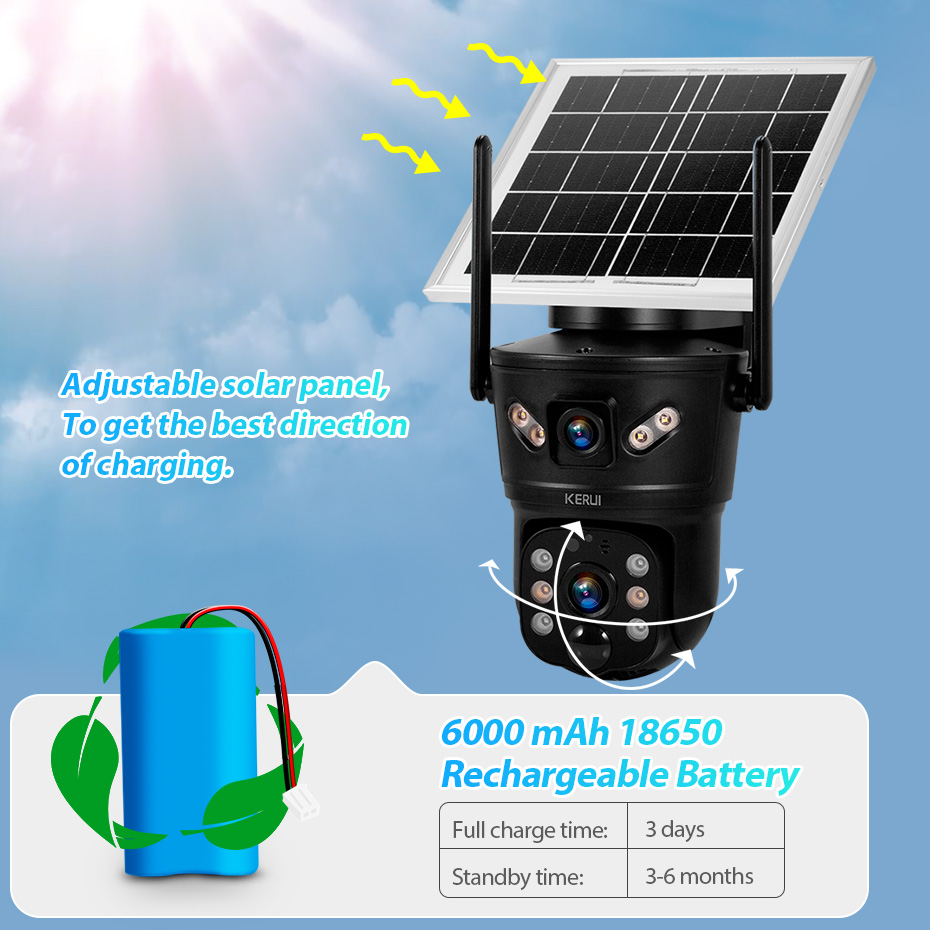 KERUI Outdoor 6MP Solar Camera - Home Security Video Cameras recension och pris