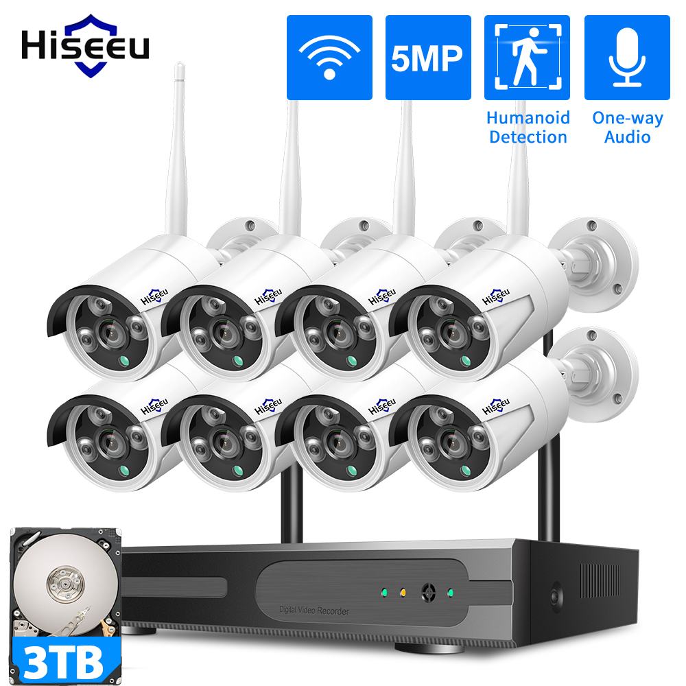 Hiseeu 3/5/8MP WiFi CCTV Camer - Home Security Camera System recension och pris
