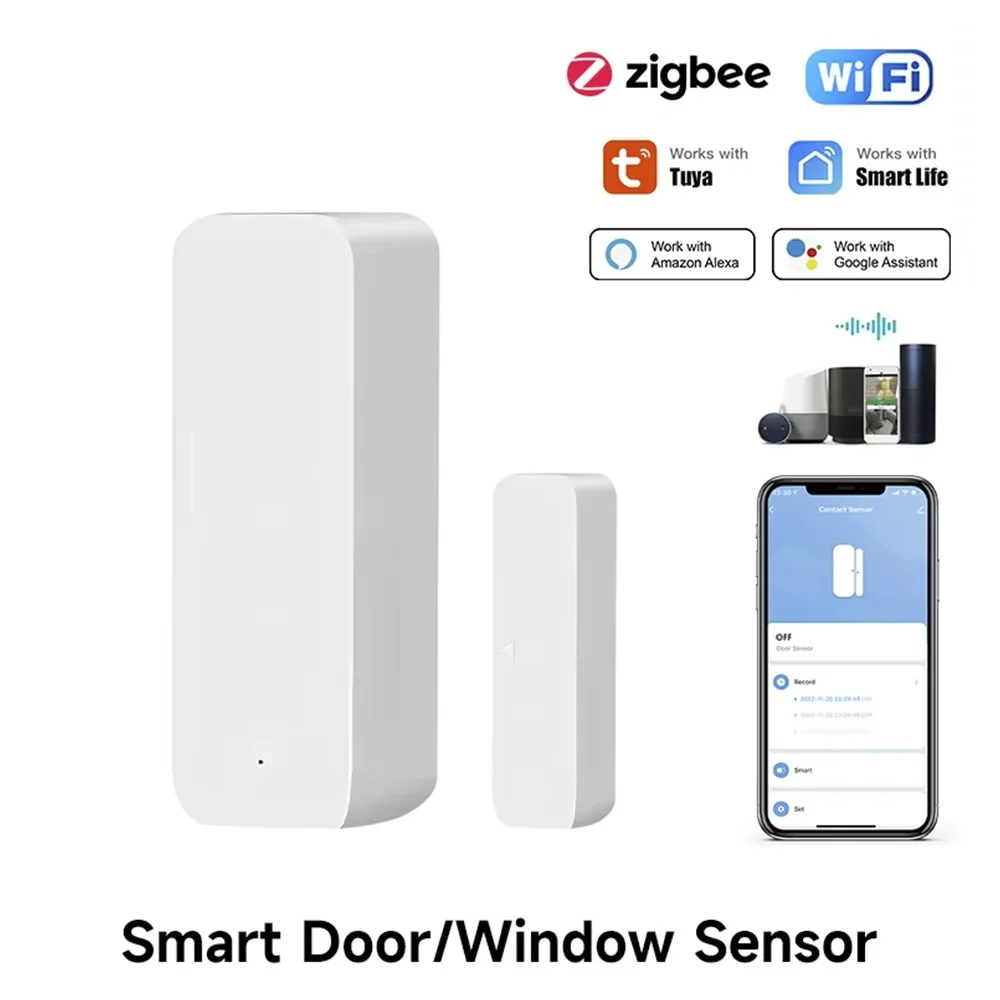 Tuya Zigbee/WiFi Magnetic Door - Window Alarm Sensor recension och pris